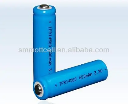 Batería de iones de litio pequeña IFR14500 3.2V 500mAh 0