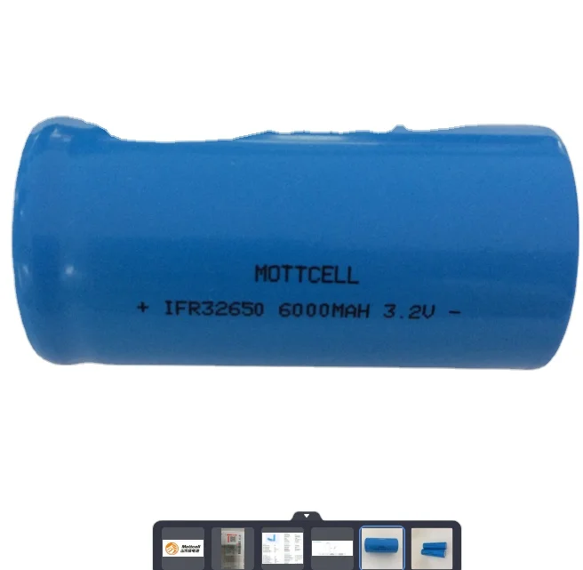 32650 3.2V Lifepo4 Batería de litio de cilindro 5000mah 6000mah Célula de iones de li 0