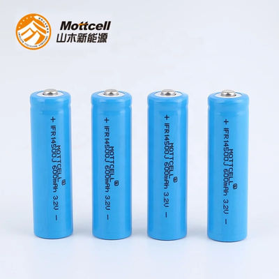 3.2V 600mah Batería de litio de cilindro recargable IFR 14500 Para cepillo de dientes eléctrico