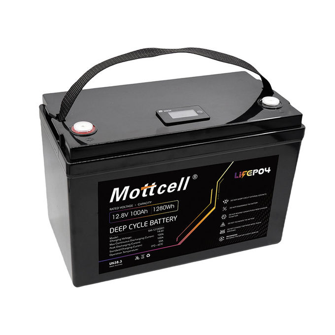 Batería de litio de ciclo profundo de 12 V de larga duración 100Ah Batería de iones de litio 11 kg Peso 0